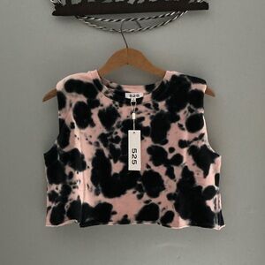 525 America Black and Pink Tie-Dye Muscle Tee